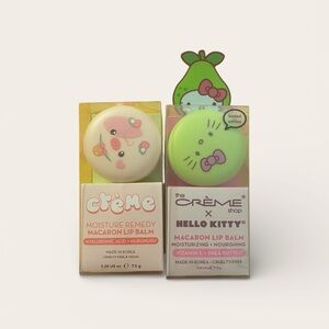 Crème x Hello Kitty Macaron Lip Balm Duo - Yellow & Green